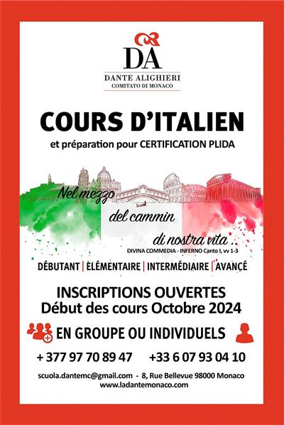 Cours de Langue Italienne 2024/25